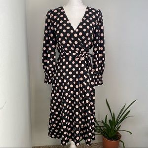 1901 - Faux Wrap Dress - Polka Dot
